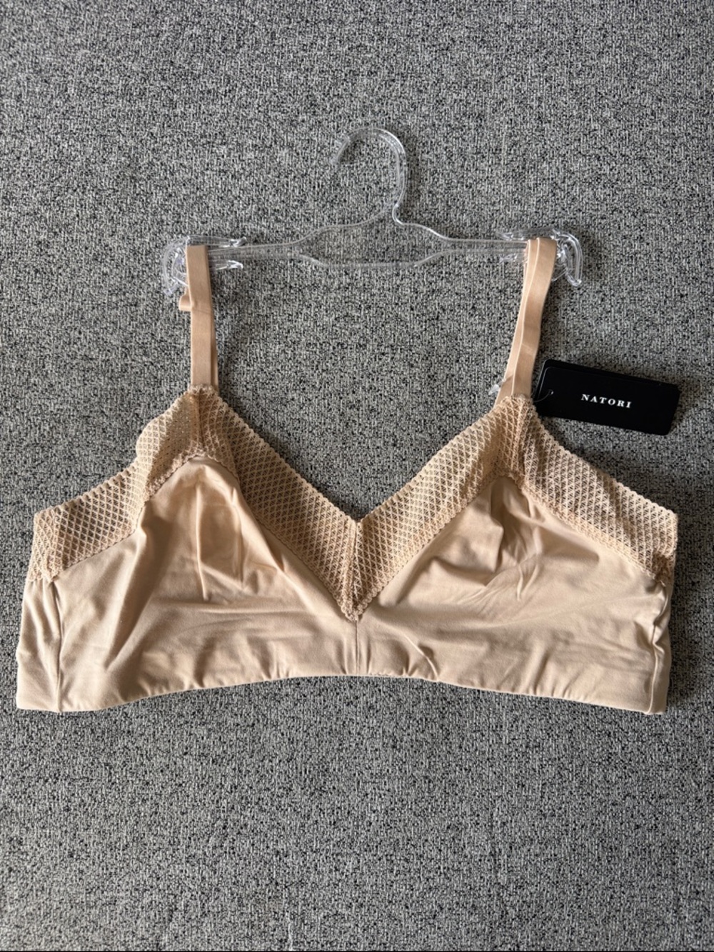 Natori Nude Mesh-Trim Wireless Bralette